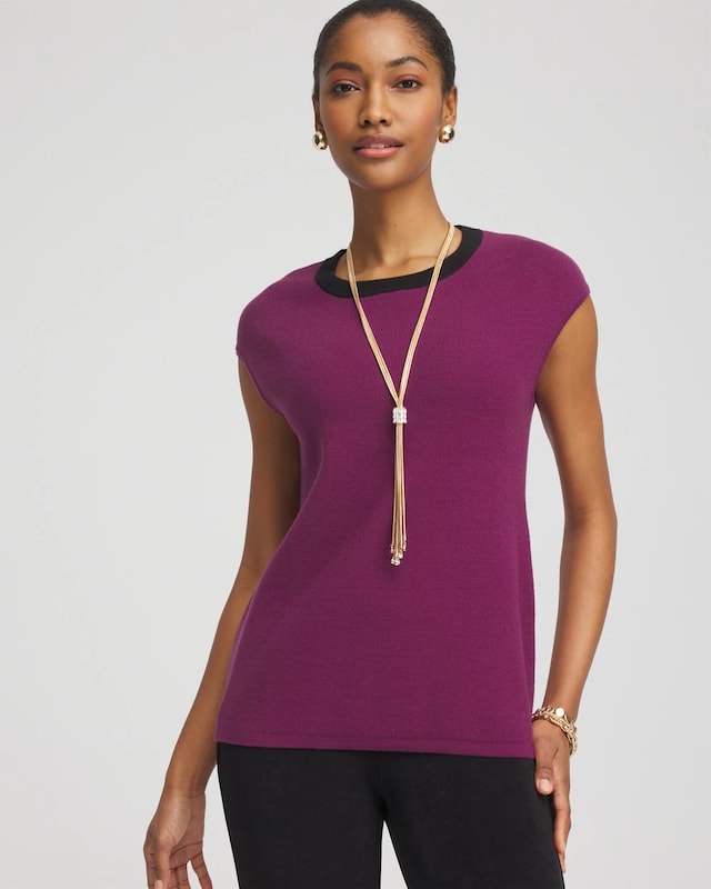 Travelers Collection Contrast Sweater - image 1